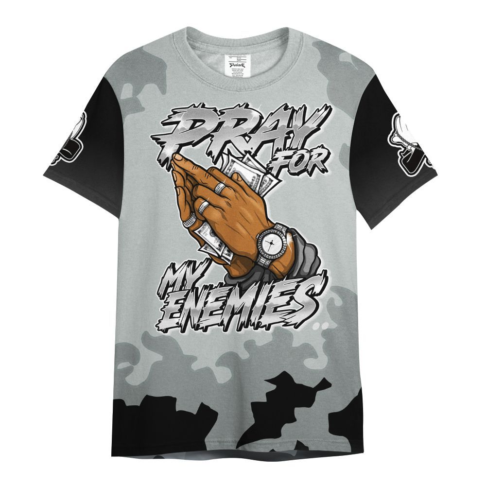 Shirt To Match Black Wolf Grey 12s - Prayed For Enemies Graphic Blessing All Over Print