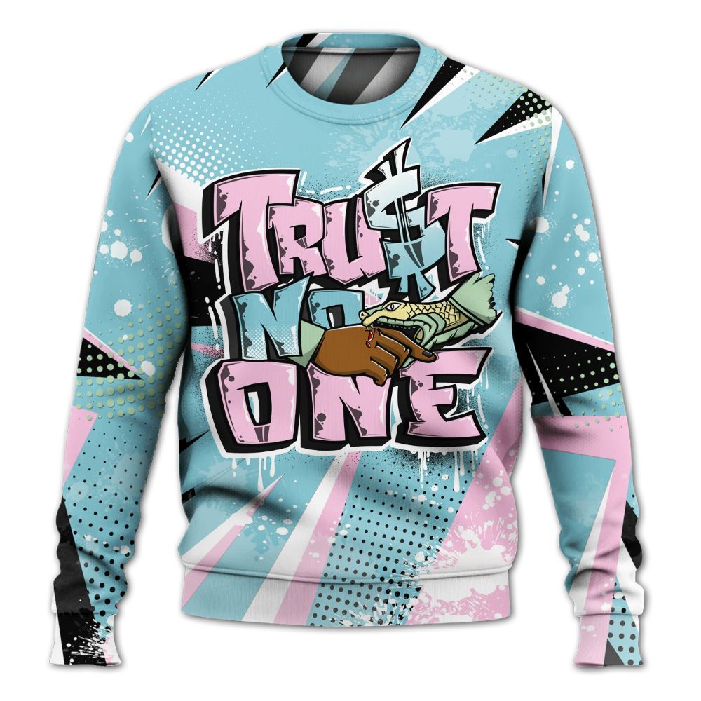 Sweatshirt To Match SB Dunk Low Visty - Poly Trust No One Dripping All Over Print