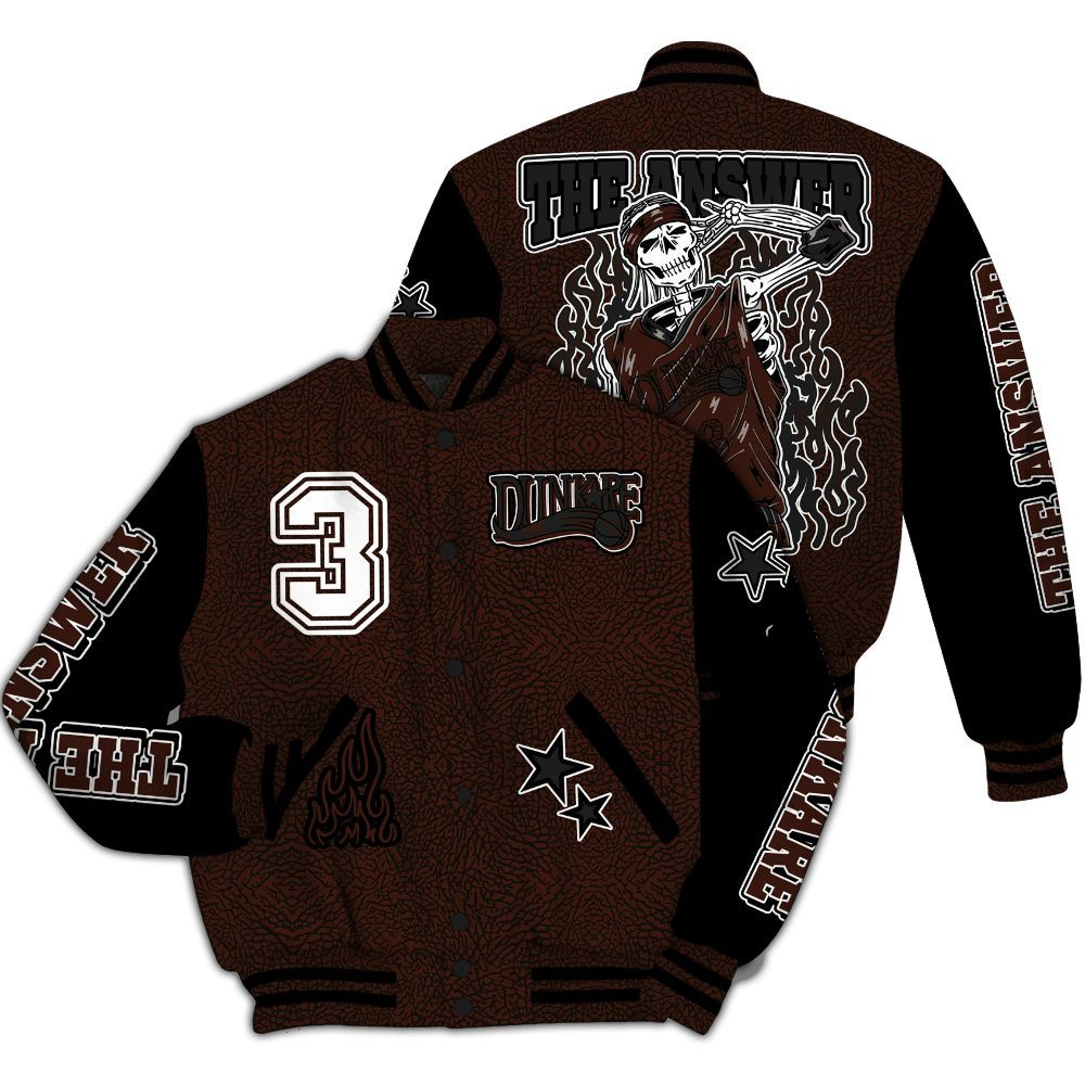 Varsity Jacket To Match Air Force 1 Low Halloween Skull 2024 - Allen Answer Skeleton All Over Print