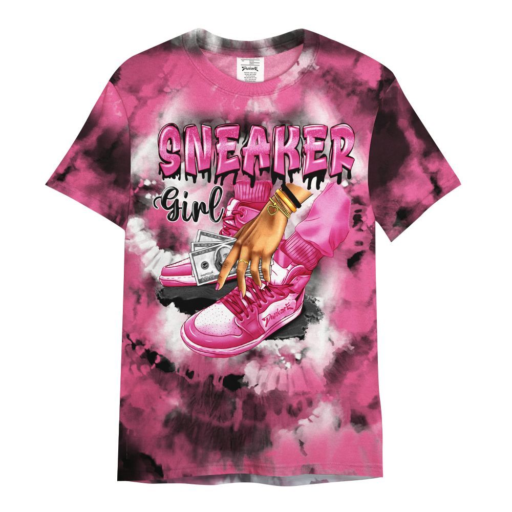 Shirt To Match Air Max SNDR Hyper Pink - SNEAKER Girl Money Drip Tie Dye All Over Print