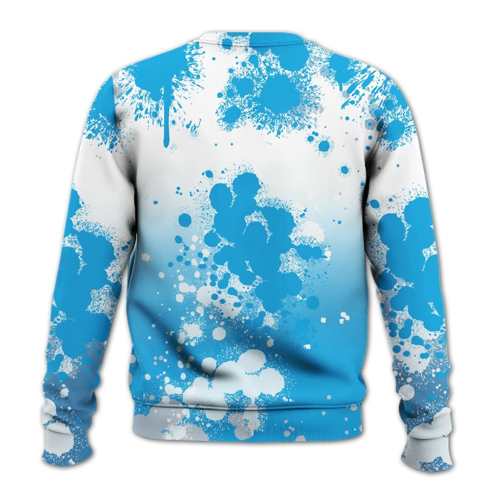 Sweatshirt To Match University Blue Low 2026 11s - God Blessed Ink Drip All Over Print