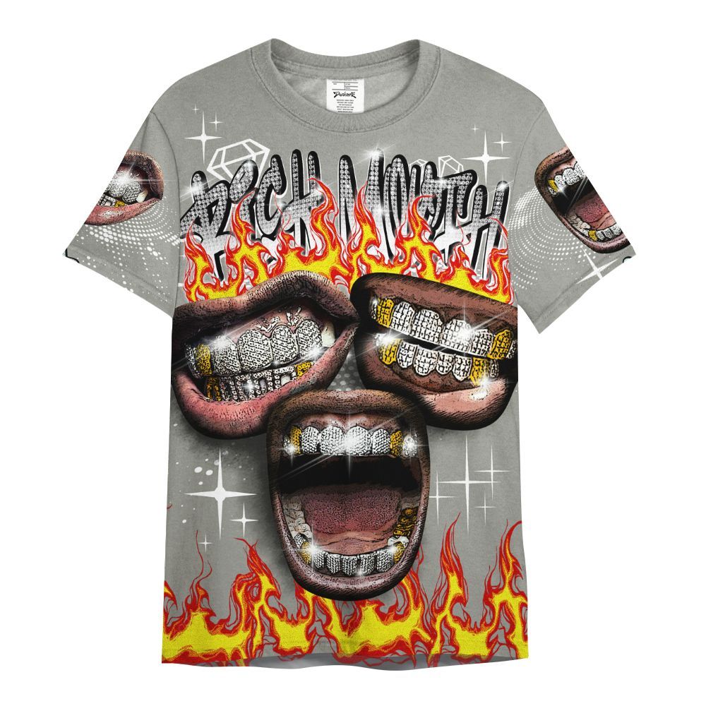 Shirt To Match Low OG Year Of The Snake 1s - Rich Mouth Fire Rap Retro 90s All Over Print