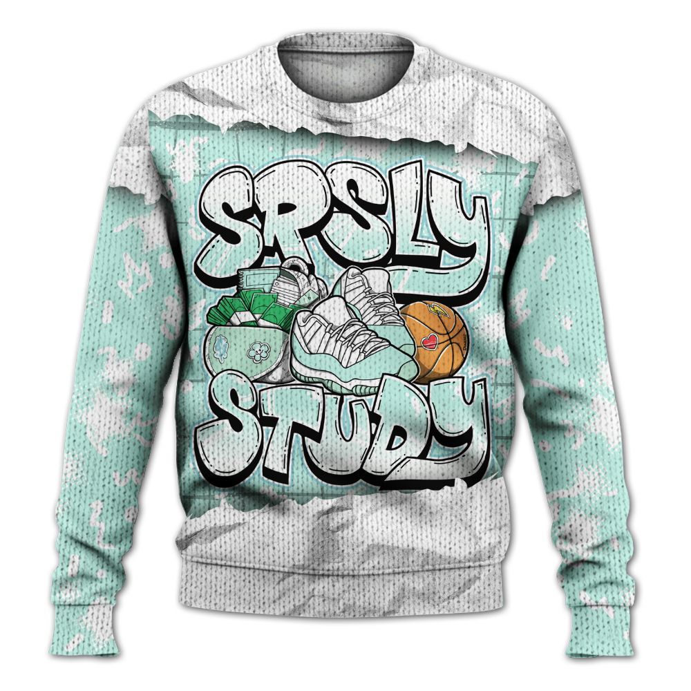 Sweater To Match Retro Low Igloo 11s - SRSLY Study Doodle Graphic