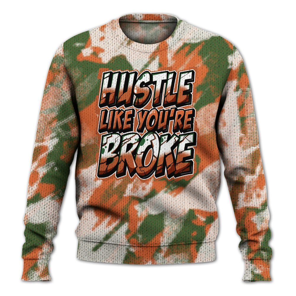 Knitted Sweater To Match Low Miami 5s - Hustles Like Broke Abstract