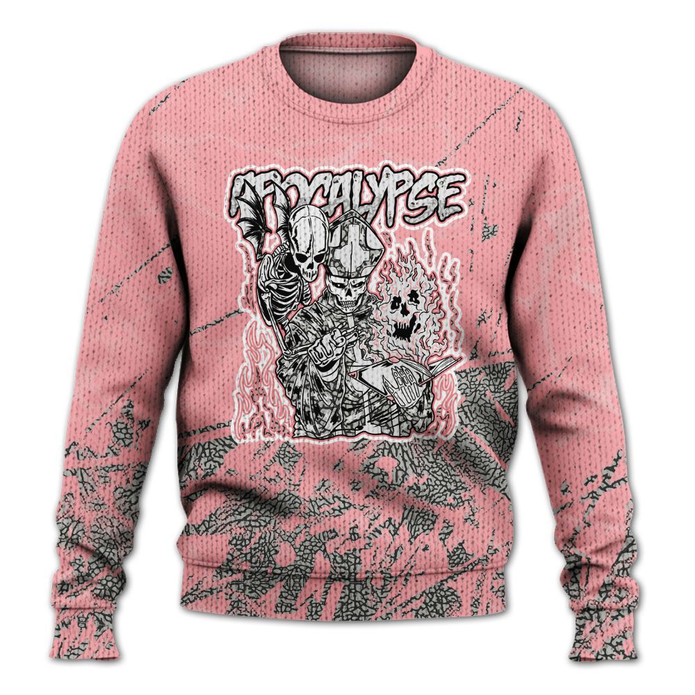 Knitted Sweater To Match Retro Wings 3s - Apocalypse Skeleton Profound