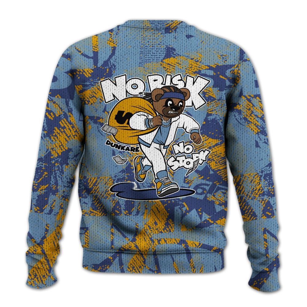 Knitted Sweater To Match High OG First In Flight 1s - Certain Bear Abstract Graffiti