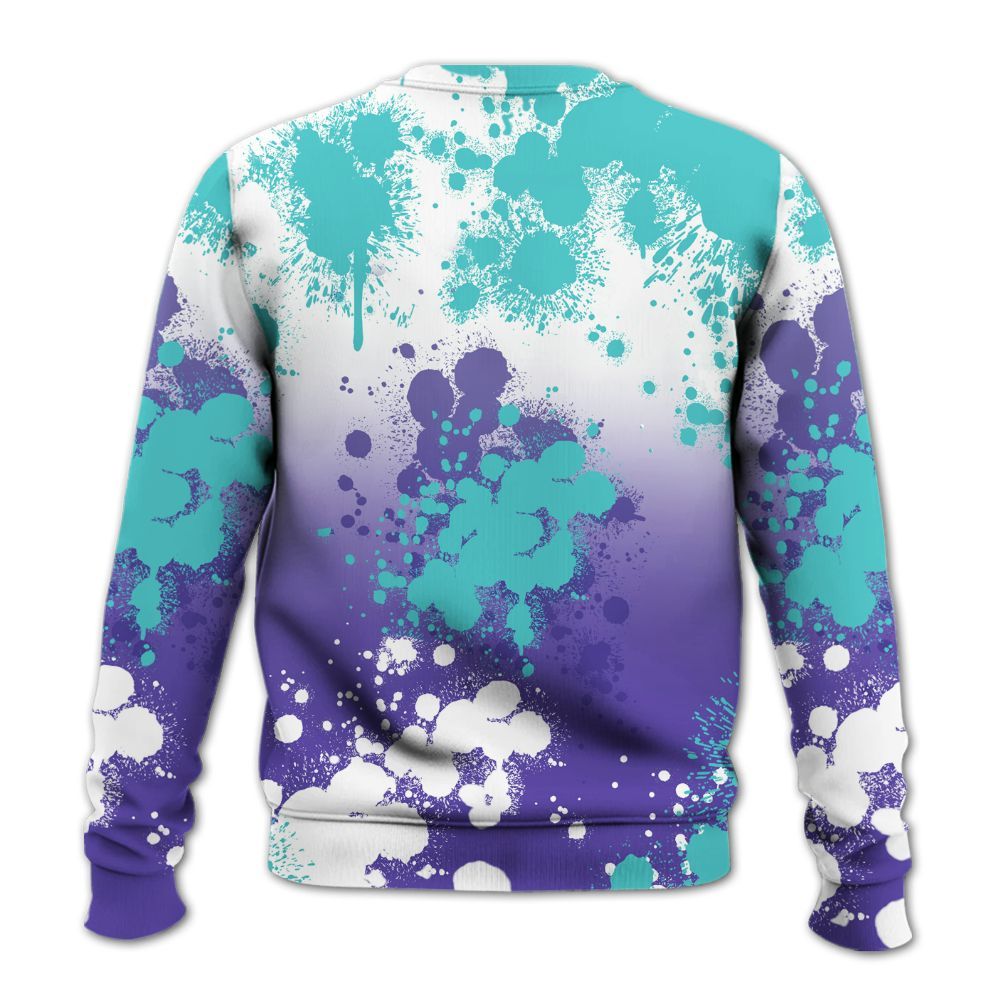 Sweatshirt To Match Low Hornets 1s - God Blessed Ink Drip All Over Print