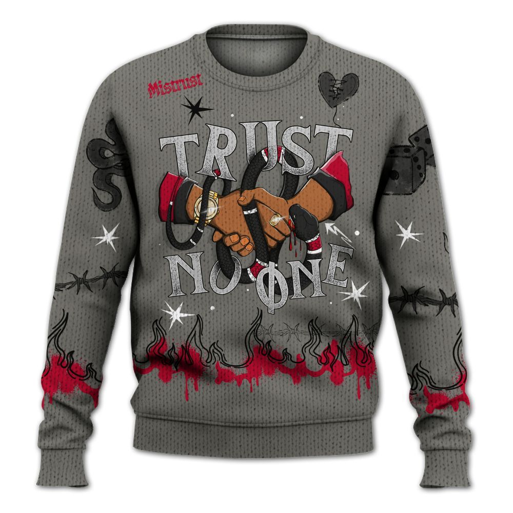 Sweater To Match Shadow 2025 10s Shirt, Trust No One Snake-Bite Doodle Crayon Graphic