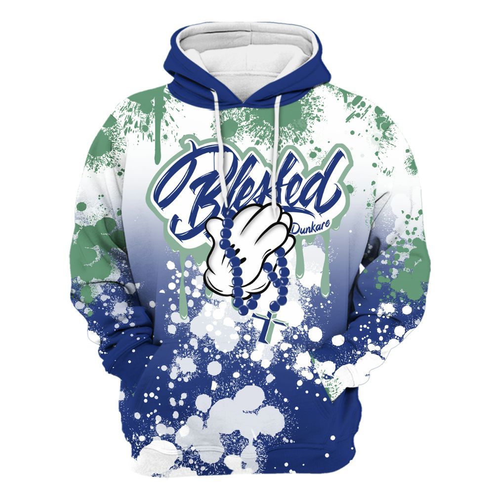 Hoodie To Match Dunk Low Tennis Classic - God Blessed Ink Drip All Over Print