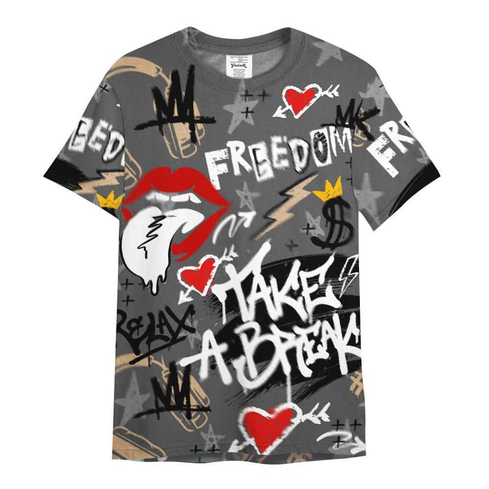 Shirt To Match Kobe 9 EM Mamba - Take Break Freedom Graffiti Streetwear All Over Print