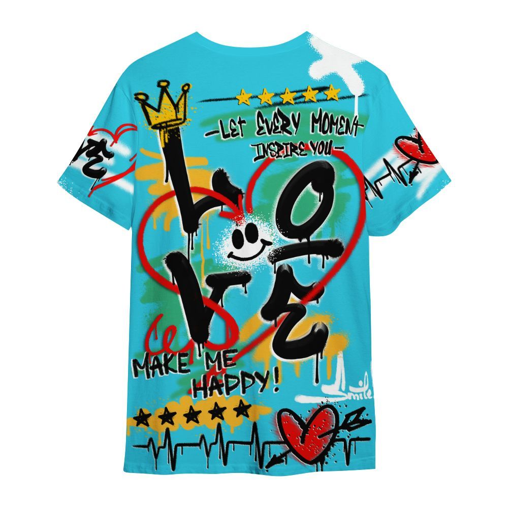 Shirt To Match Dunk Chunky Dunky - Happy Love Beats Graffiti Streetwear All Over Print
