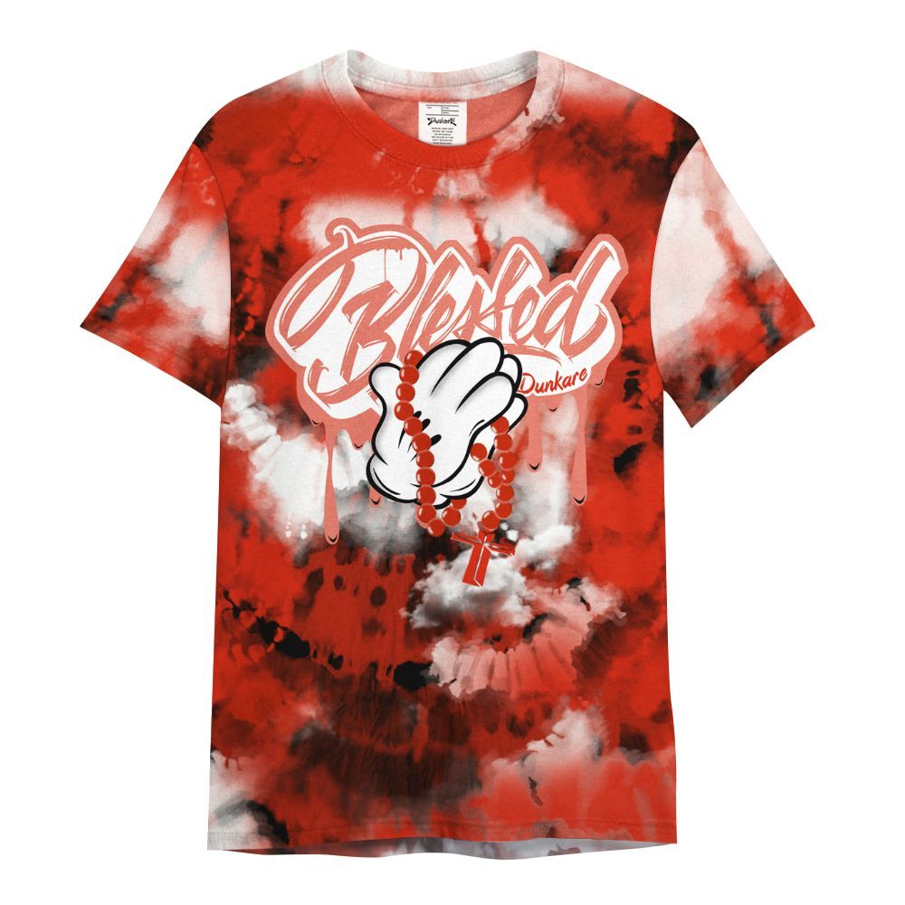 Shirt To Match Retro Cherry 11s - God Blessed Tie Dye All Over Print