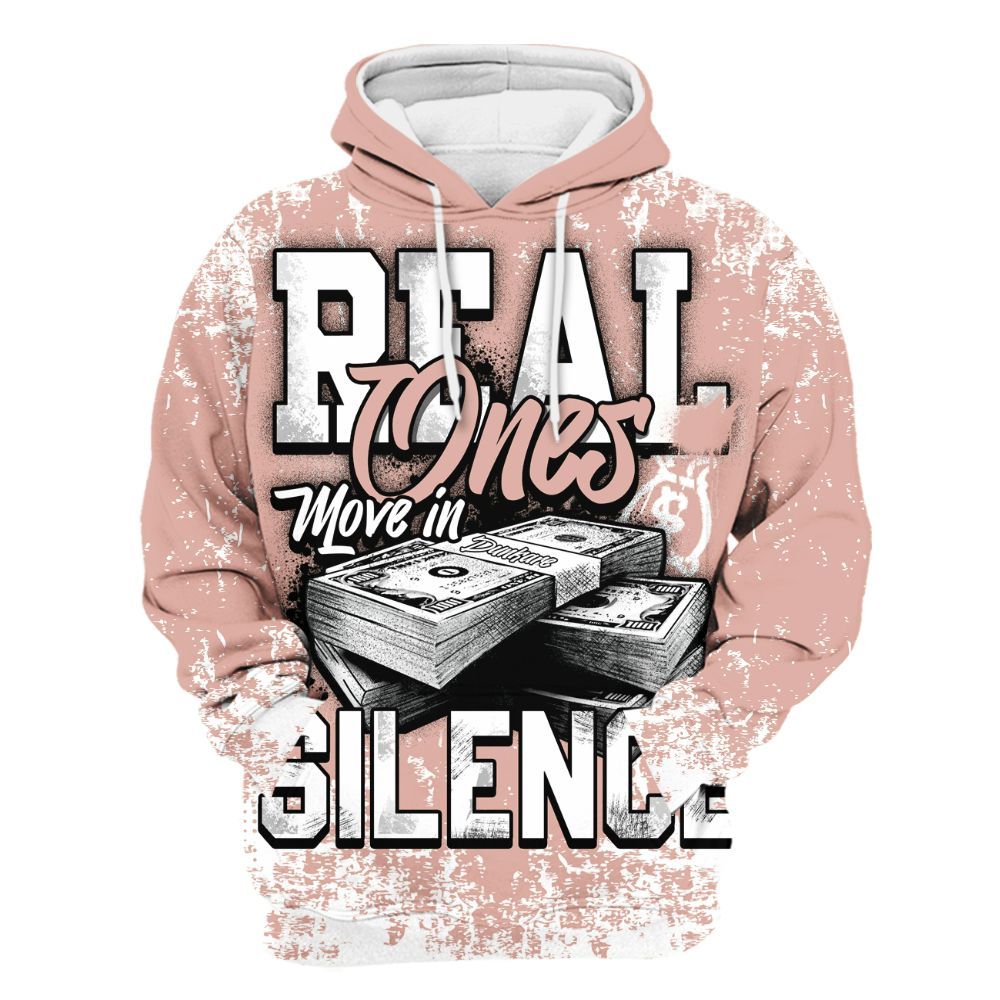 Hoodie To Match Dunk Low Pink Velvet - Move In Silence Money Street Retro All Over Print