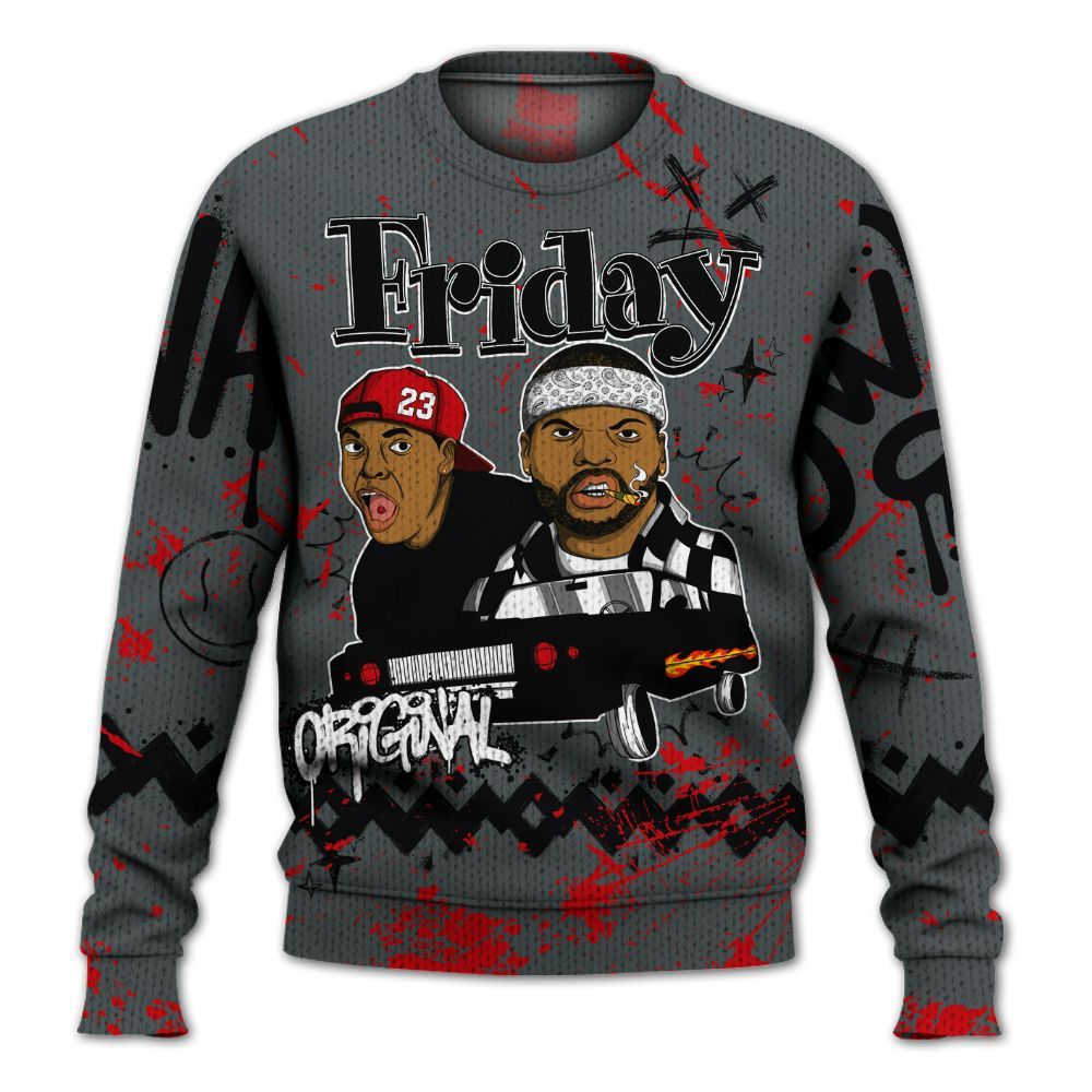 Knitted Sweater To Match Black RM Nigel Sylvester 4s - Friday Sneaker Crayon