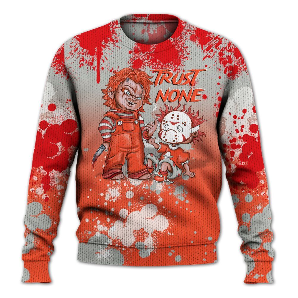 Knitted Sweater To Match Air Max 1 86 Cosmic Clay - Trust No One Scary