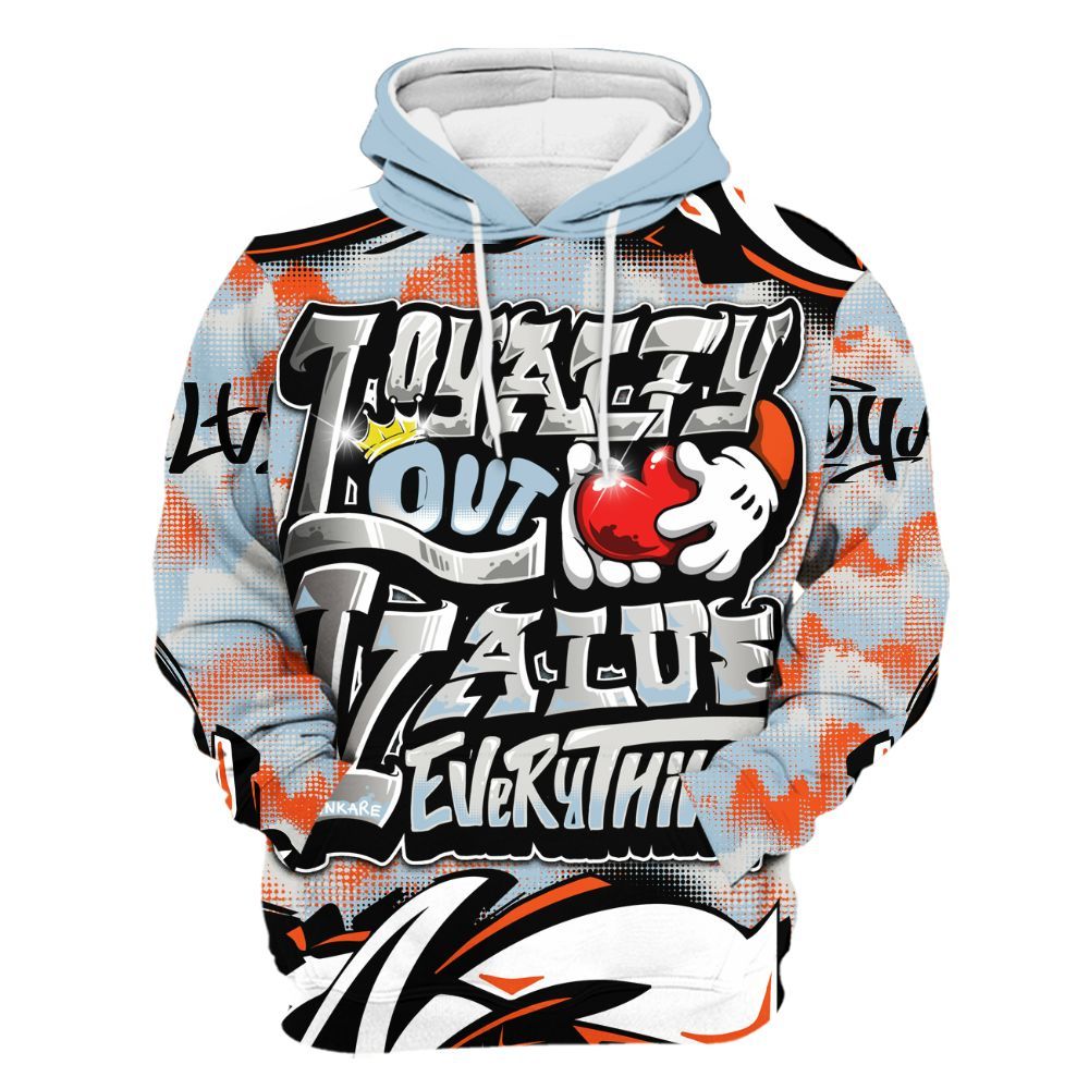 Hoodie To Match High OG Alaska 1s - Loyalty Out Value Graffiti All Over Print
