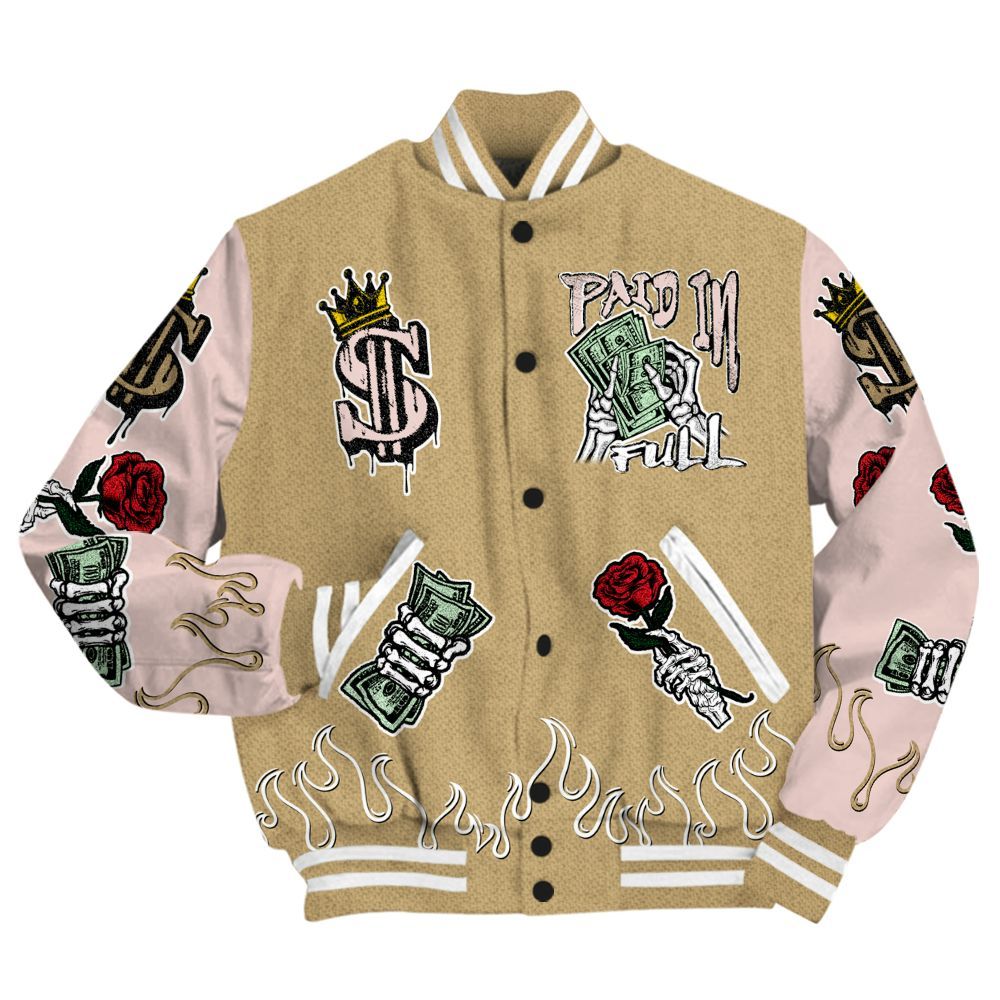 Varsity Jacket To Match Low Linen 2025 1s - Everybody Paid In All Over Print