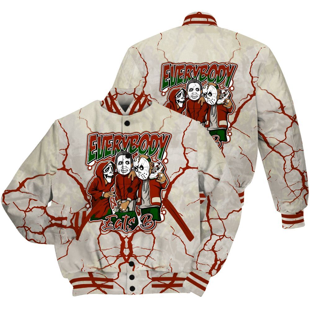 Varsity Jacket To Match El Grito 5s Shirt - Everybody Eatin B Graphic Halloween All Over Print