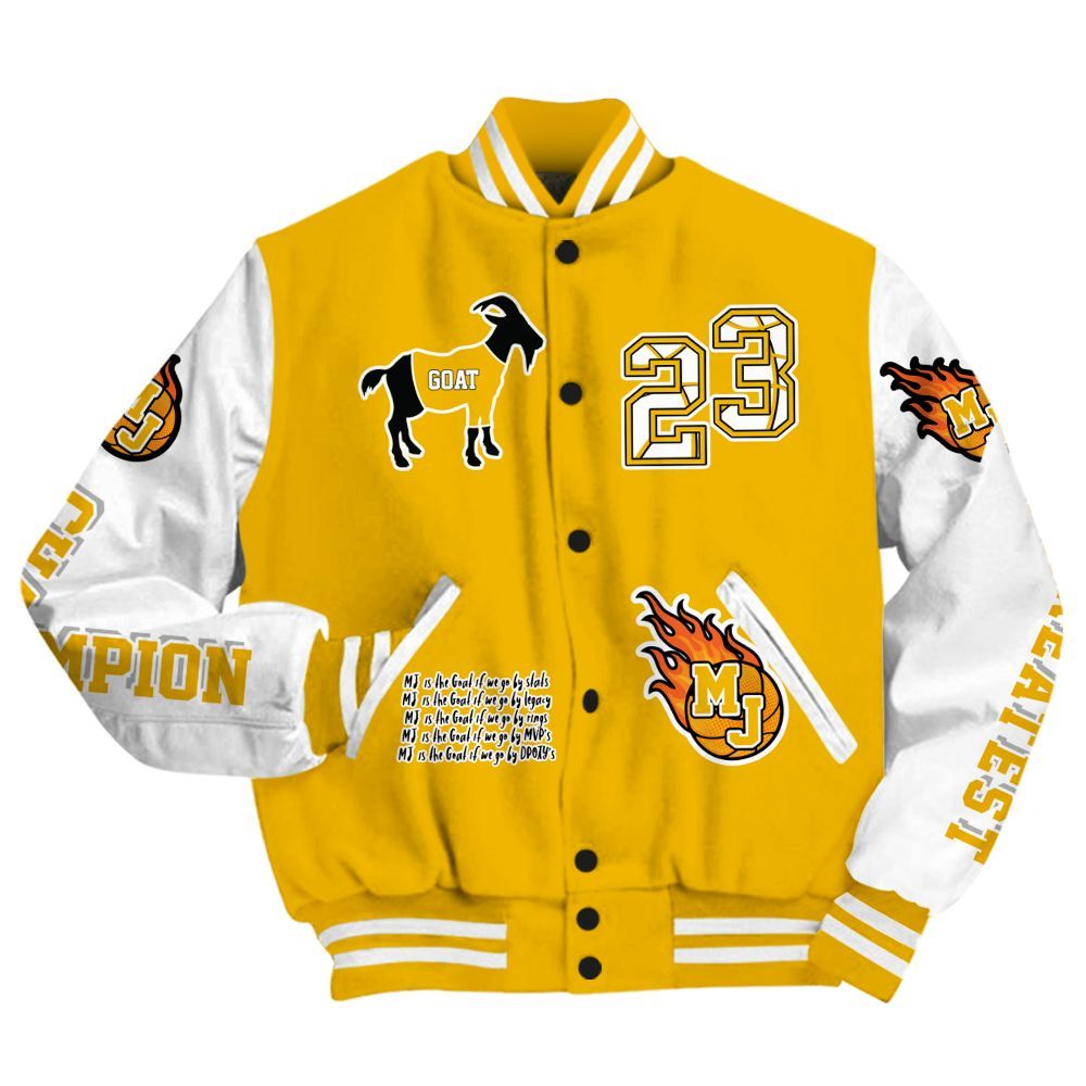 Varsity Jacket To Match Del Sol 13s - 23 G.0.A.T Jump Up Basketball All Over Print