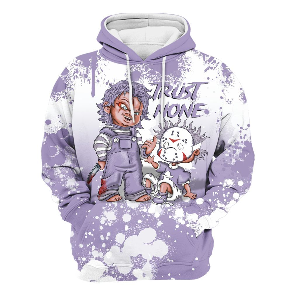Hoodie To Match Low Pure Violet 11s - Trust No One Scary All Over Print