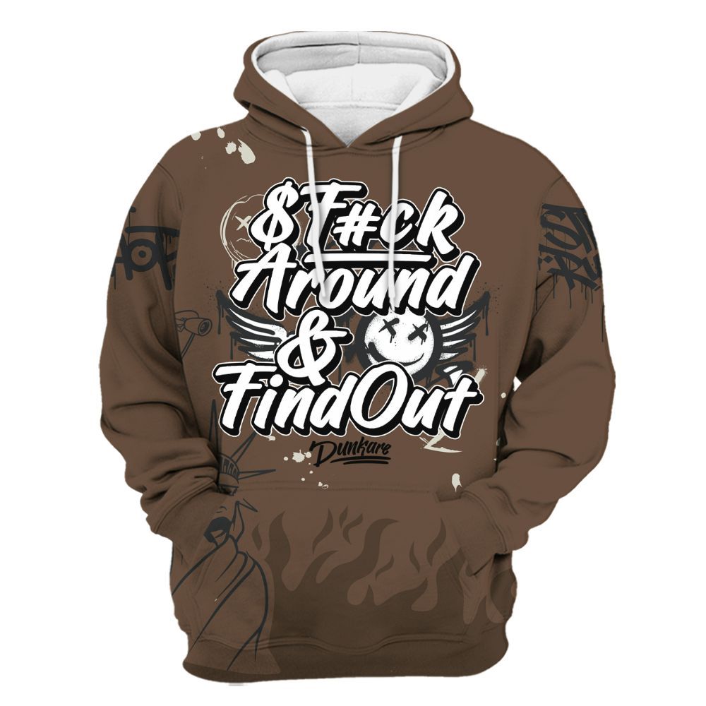 Hoodie To Match Palomino 1s - Graphic Fck Around Find Out All Over Print