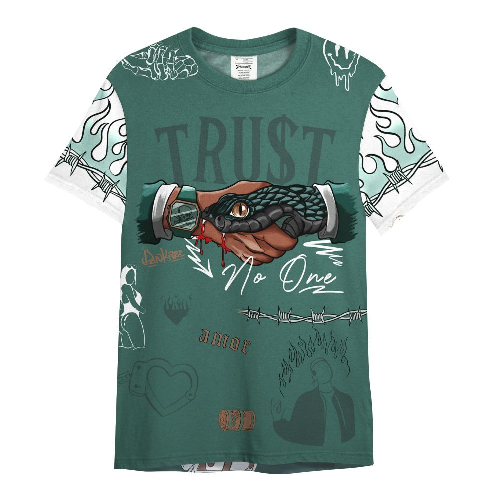 Shirt To Match Low OG Oxidized Green 1s - Snake Trust No One All Over Print