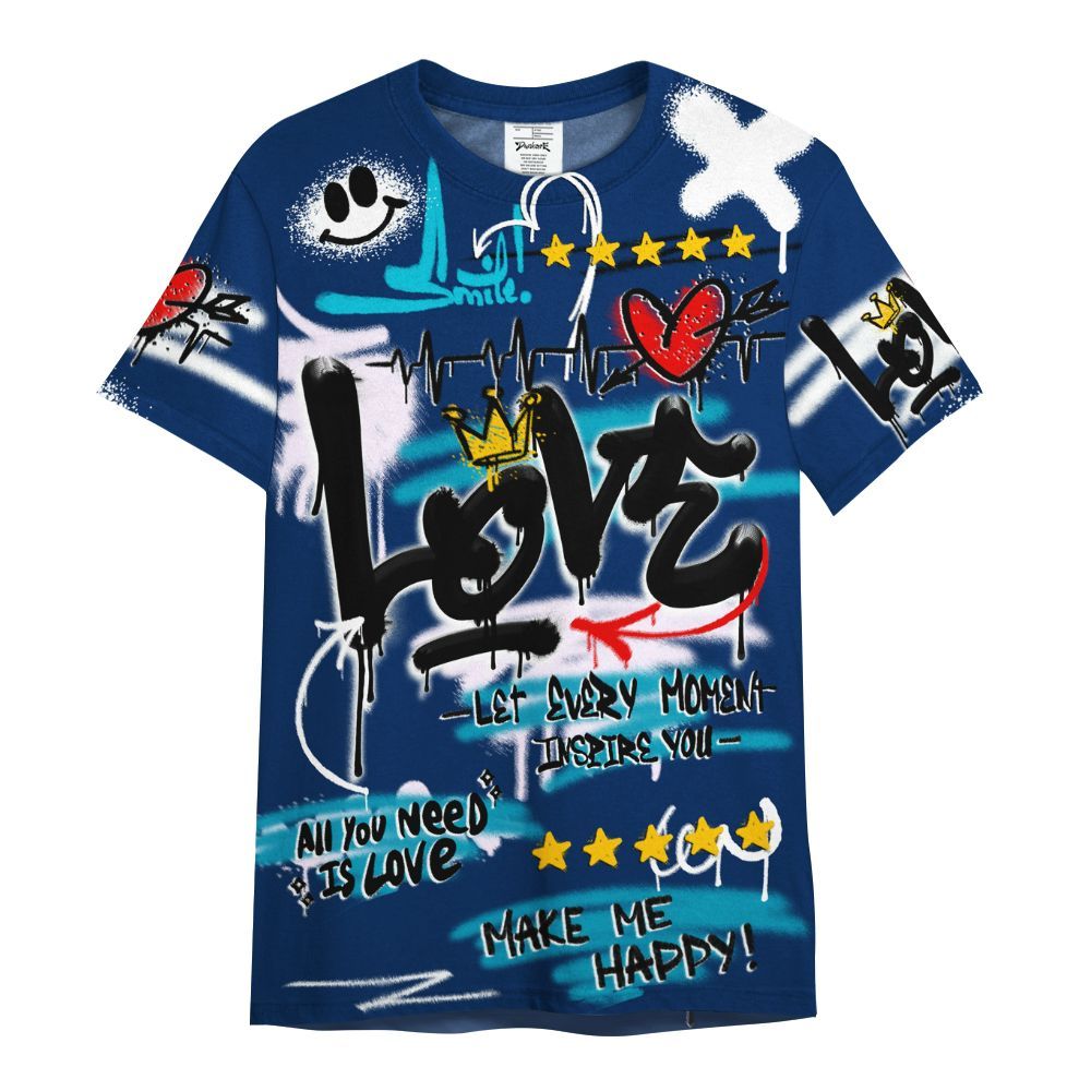 Shirt To Match Kobe 5 X-Ray - Happy Love Beats Graffiti Streetwear All Over Print