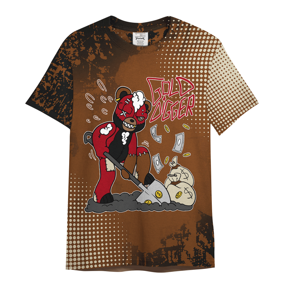 Shirt To Match Archaeo Brown 5s - Goal Digger Glitch Dot Shirt Unisex