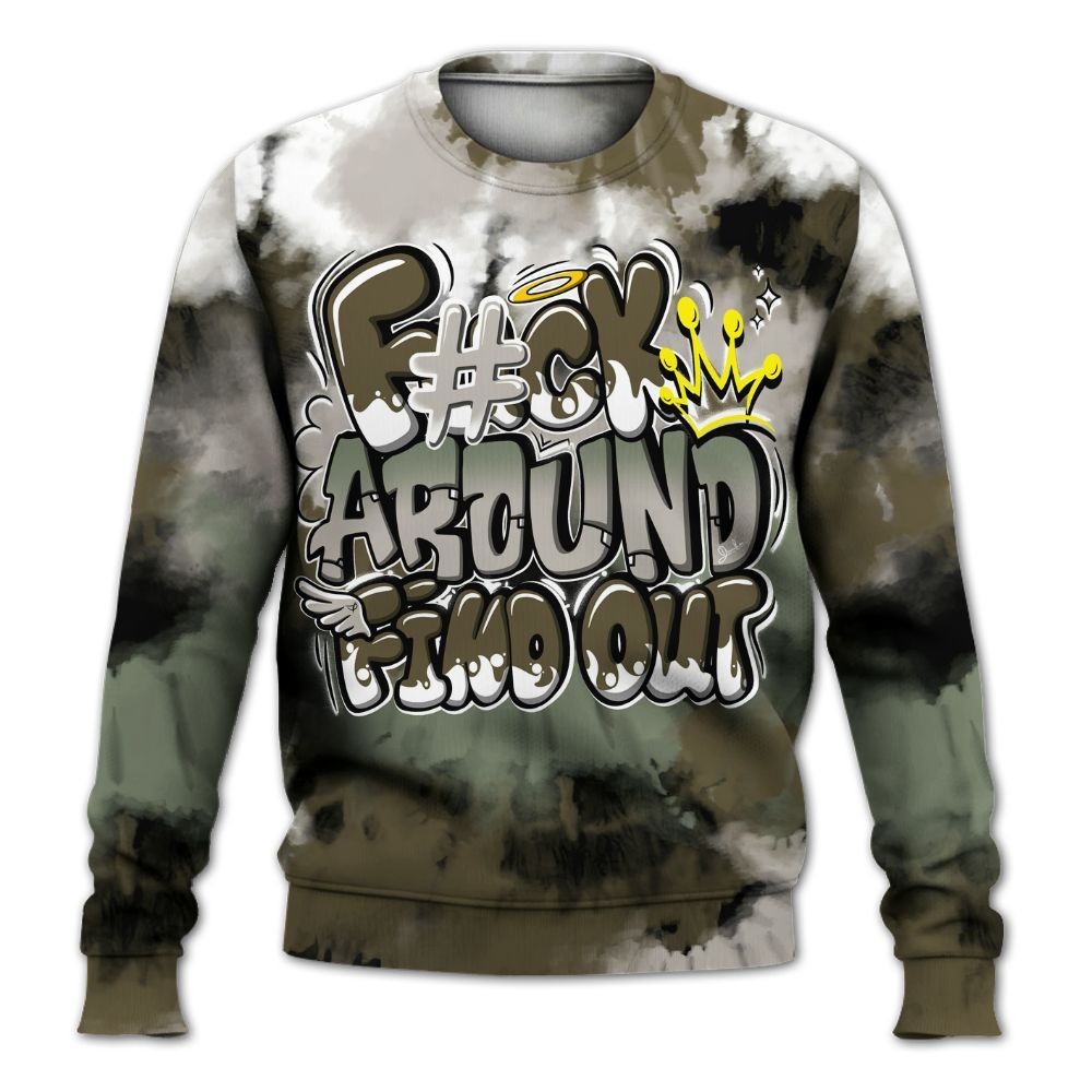 Sweatshirt To Match Dunk Low Year Of The Snake - Tie Dye FK Around Find Out All Over Print