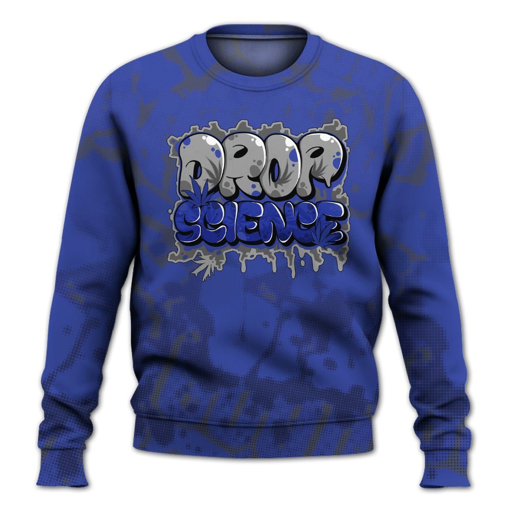 Sweatshirt To Match Air Max Plus Black Racer Blue - Drop Science Street All Over Print