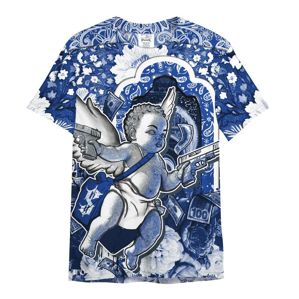 Shirt To Match Air Foamposite One Royal - Angel Money Bag All Over Print