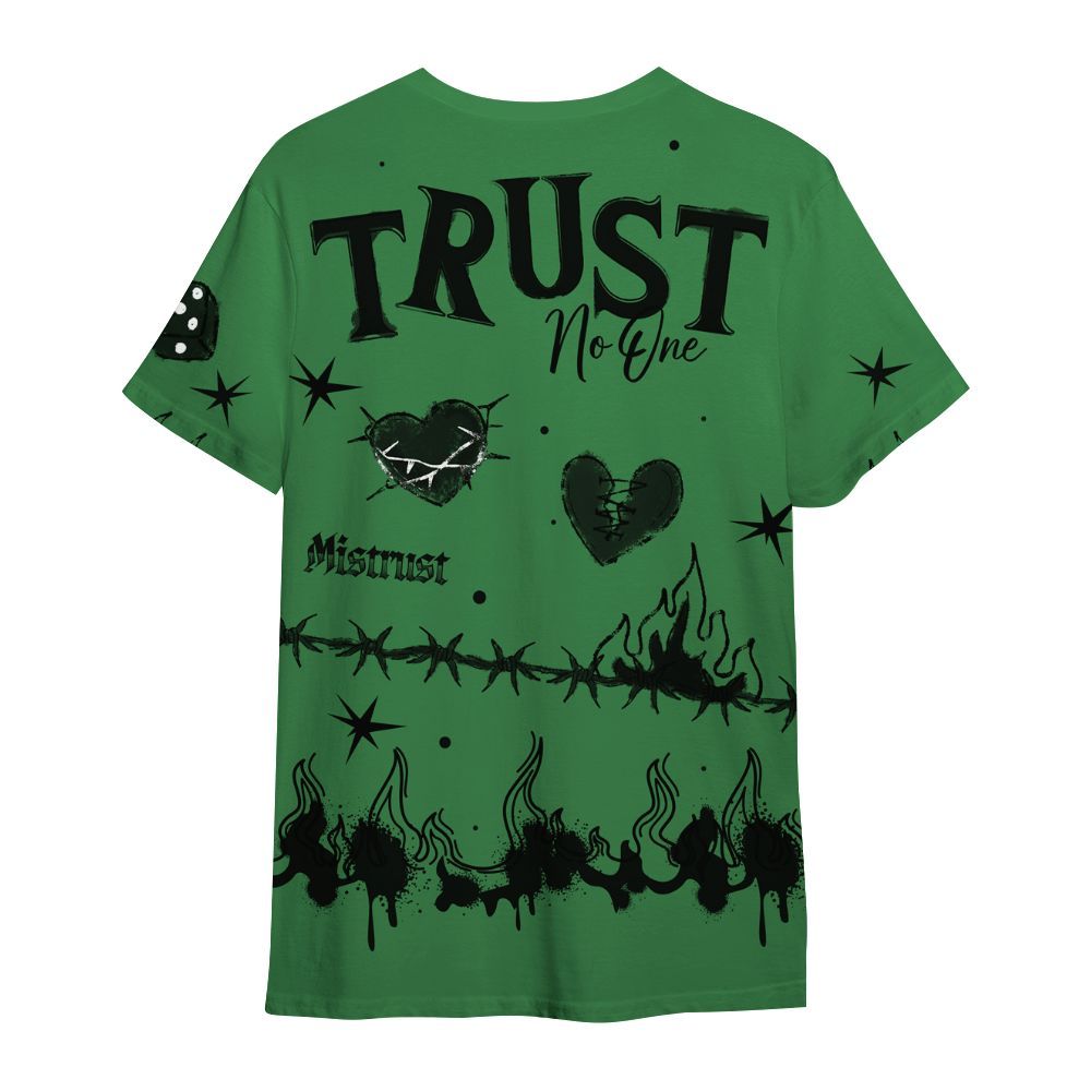 Shirt To Match Lucky Green 1s - Trust No One Snake-Bite Doodle Crayon All Over Print