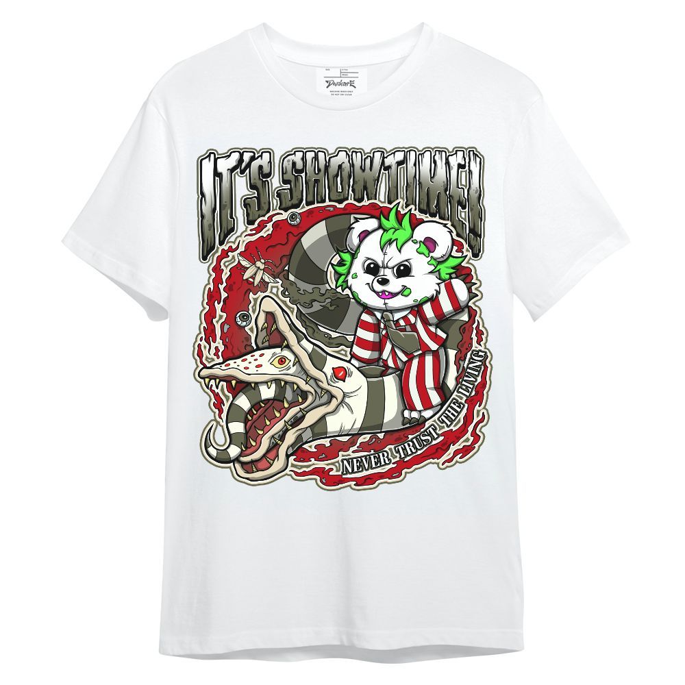 Shirt To Match Travis Scott Low OG Medium Olive 1s - Showtime Beetle Juice Bear Halloween Unisex Shirt