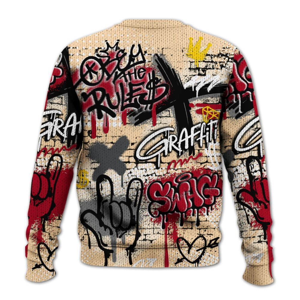 Sweater To Match Retro Pizza GS 4s - True It Real Graffiti Streetwear Graphic