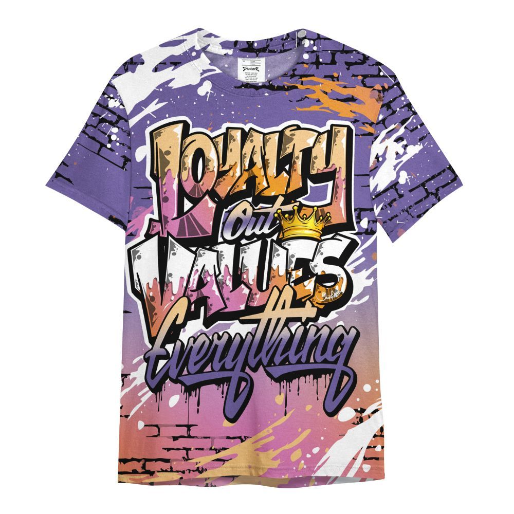 Shirt To Match Book Sunset 1s - Values Of Loyalty Drip All Over Print