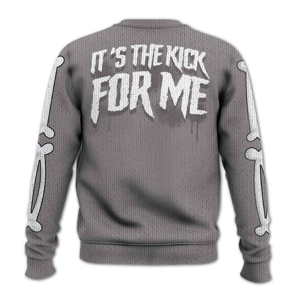 Knitted Sweater To Match Cool Grey 11s - It's The Kick For Me