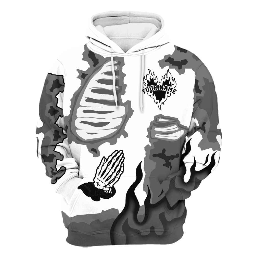 Hoodie To Match OG Steel Grey 10s - Dislike Us Graphic Burning Custom Name All Over Print