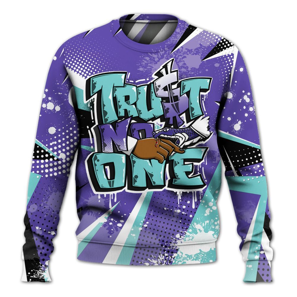 Sweatshirt To Match Low Hornets 1s - Poly Trust No One Dripping All Over Print