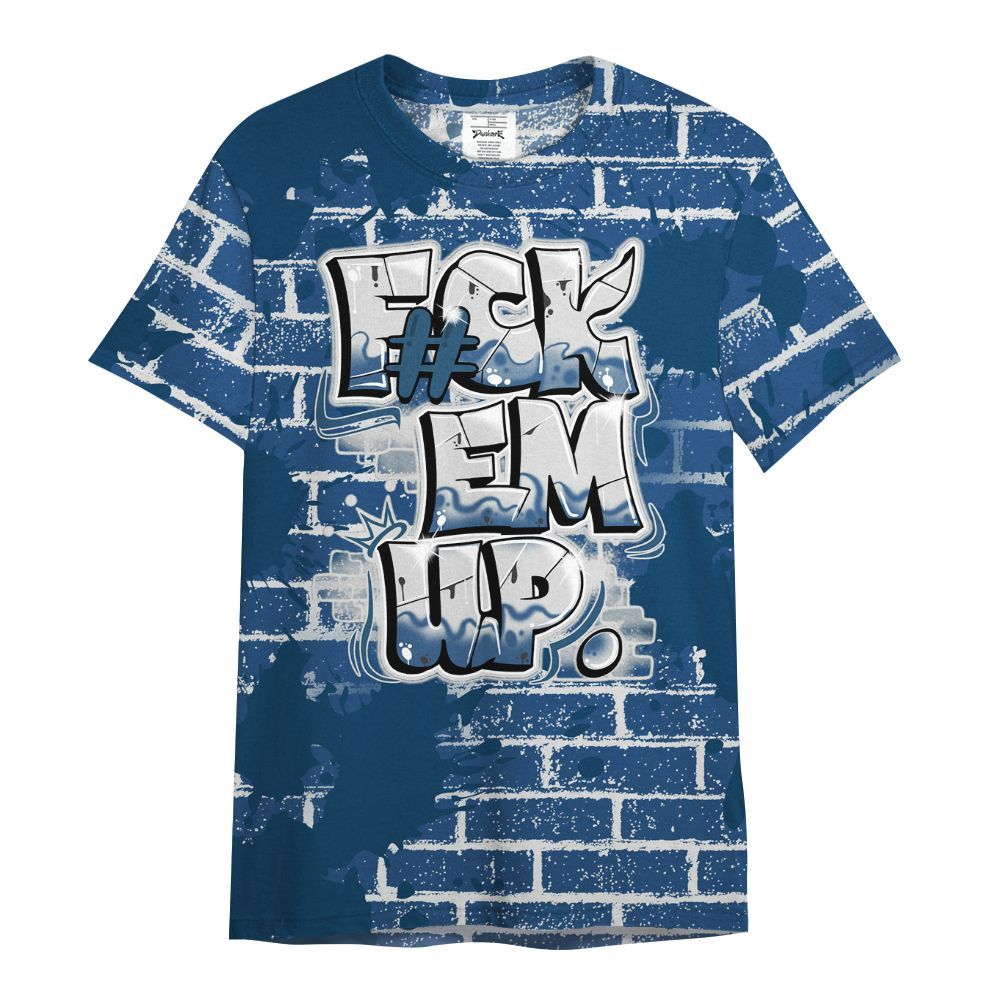 Shirt To Match High OG Midnight Navy 1s - F#ck Em Graphic Brick Art All Over Print