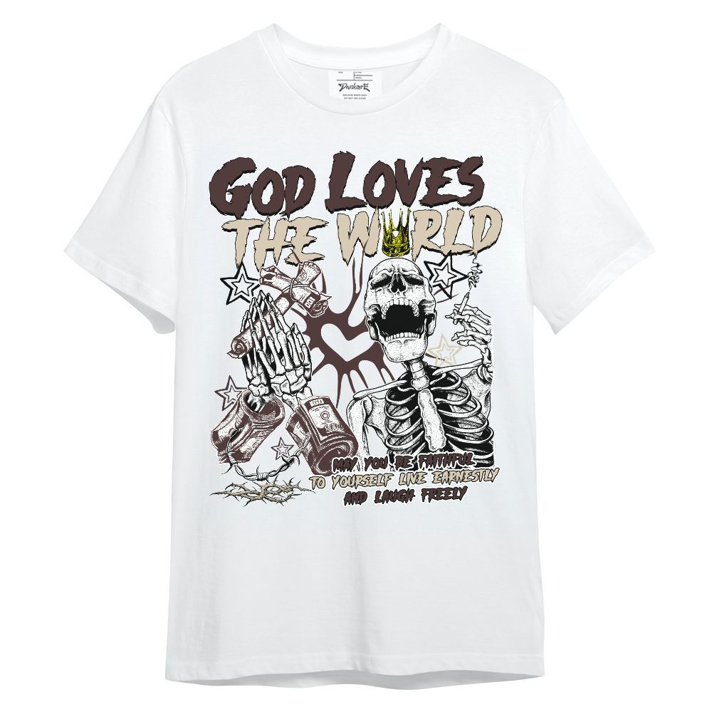 Shirt To Match Burgundy Crush 3s - God Loves The World Unisex Shirt
