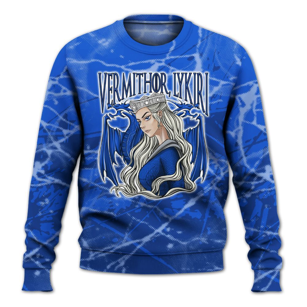 Sweatshirt To Match Air Foamposite One Royal - Dragon's Mom! Profound All Over Print