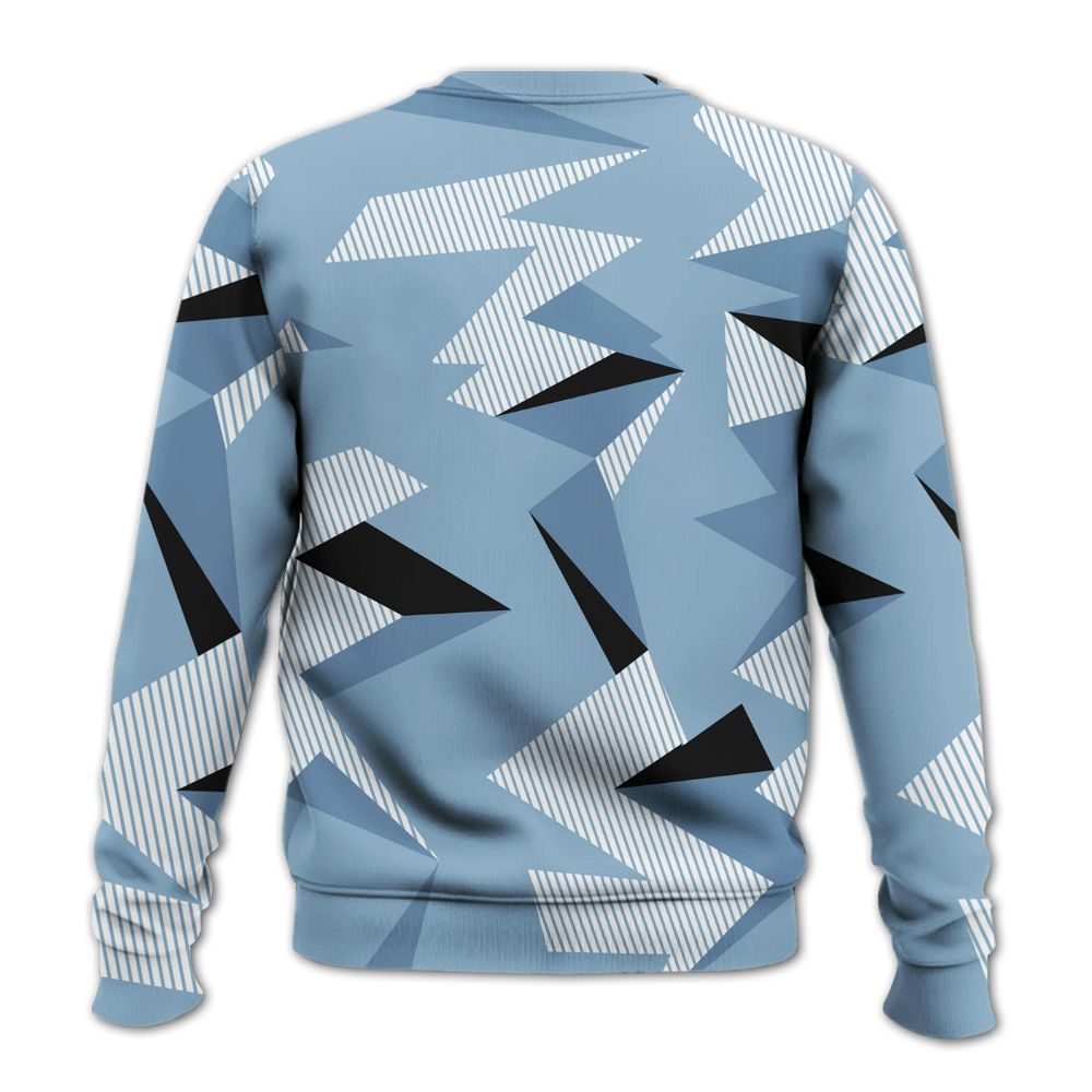 Sweatshirt To Match High University Blue 1s - Geometric Camouflage Pattern All Over Print