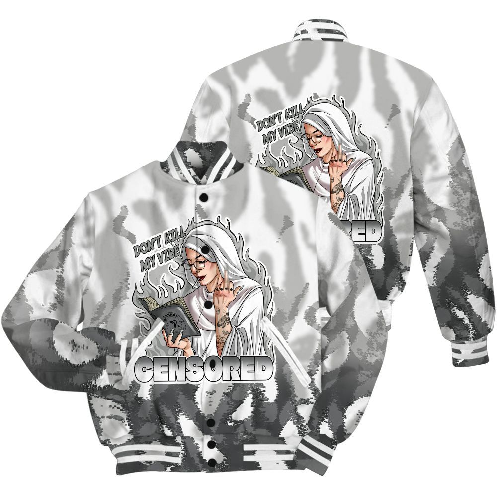 Varsity Jacket To Match Retro Wet Cement 4s Shirt - Censoredz Burn All Over Print