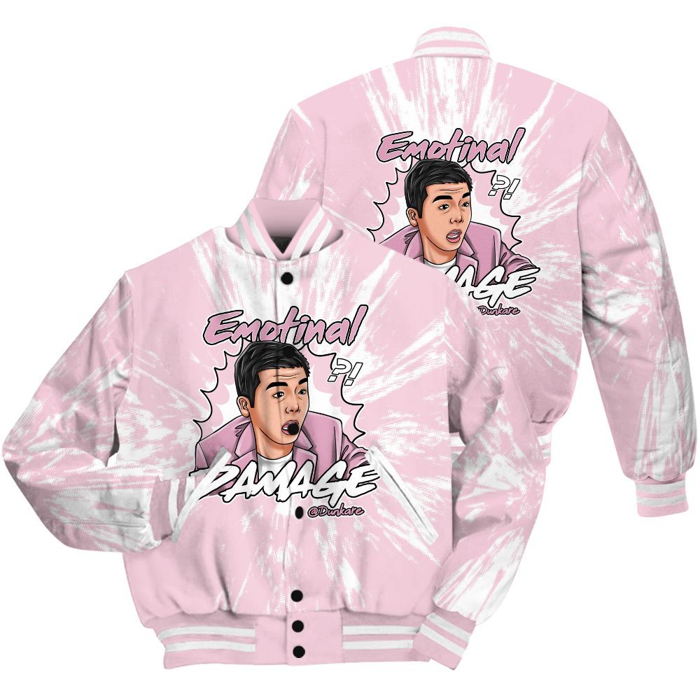Varsity Jacket To Match Orchid 4s Shirt - Damaged Meme Shirt Unisex Outfit All Over Print
