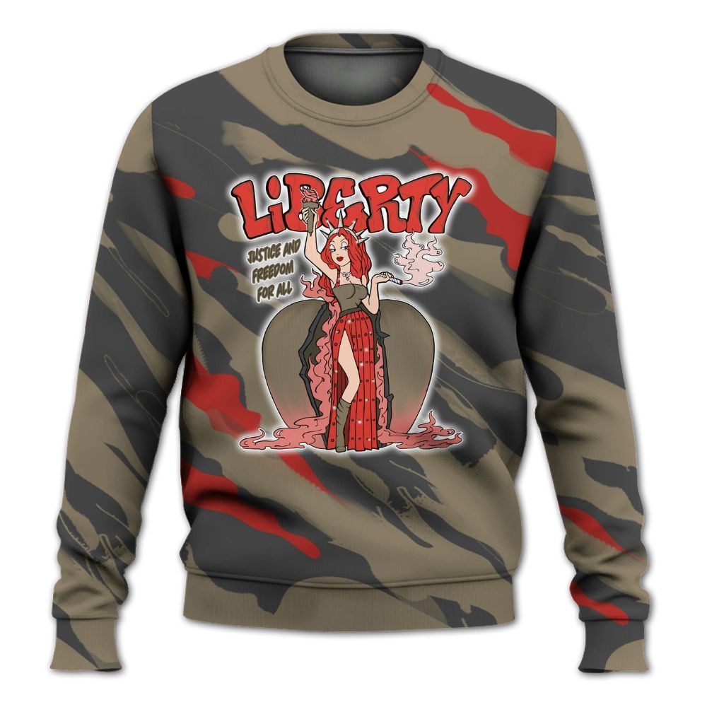 Sweatshirt To Match Olive 9s - Midwest Cartoon Colored All Over Print