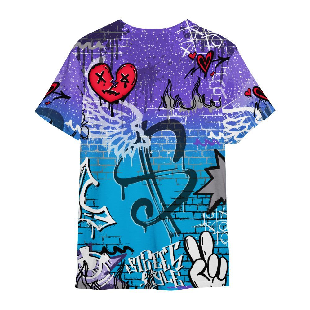 Shirt To Match Retro Aqua 8s - Been Dif2erent Drip Graffiti All Over Print