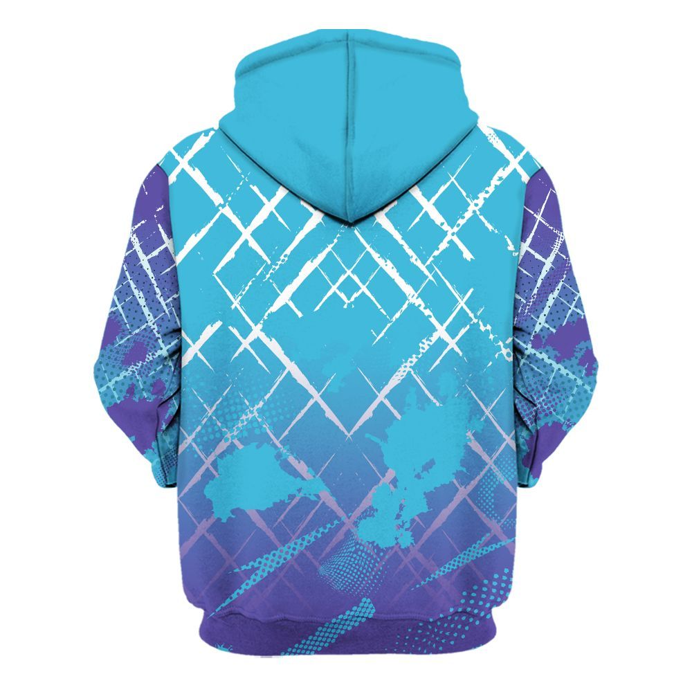 Hoodie To Match Retro Aqua 6s - Halftone Stand Business Dripping All Over Print
