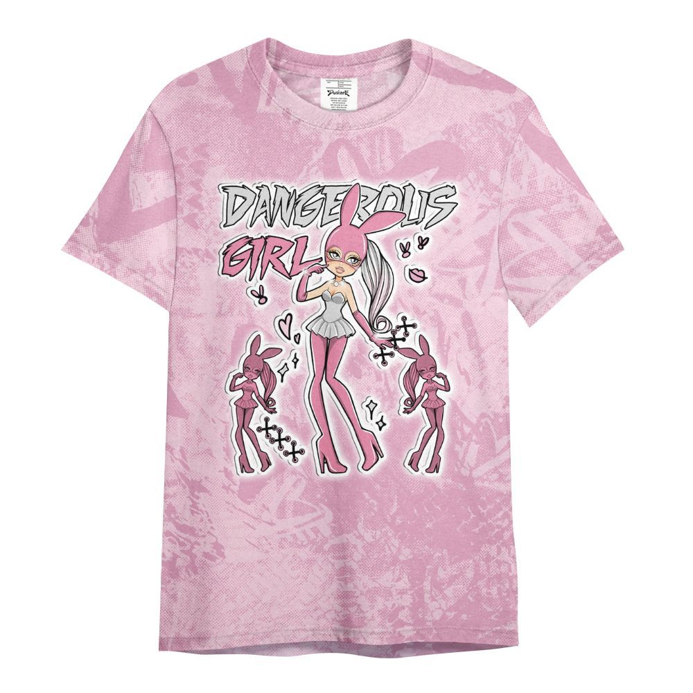 Shirt To Match Orchid 4s - Dangerous.Girl Heart Grunge All Over Print