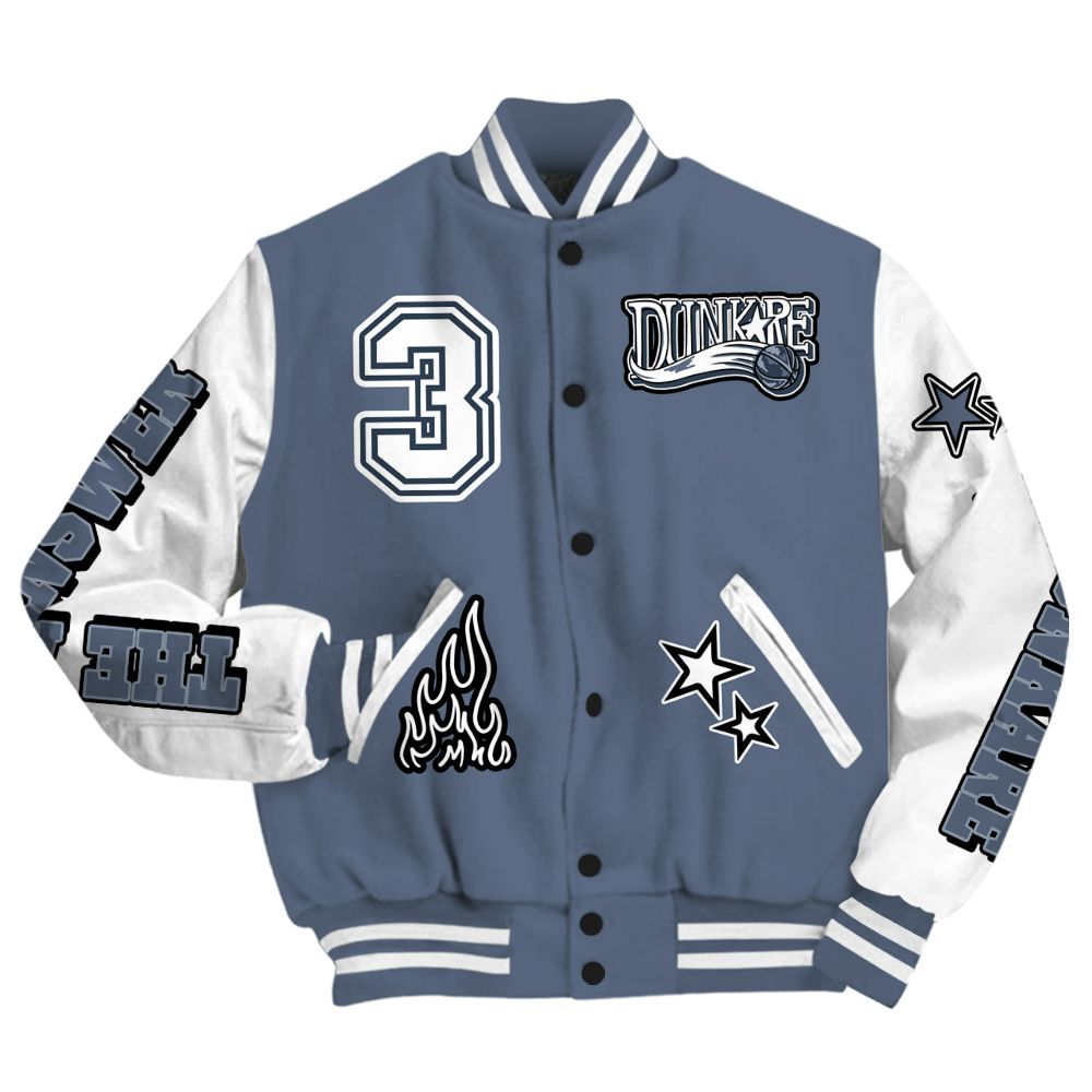 Varsity Jacket To Match Low Diffused Blue 11s - Allen Answer Skeleton All Over Print