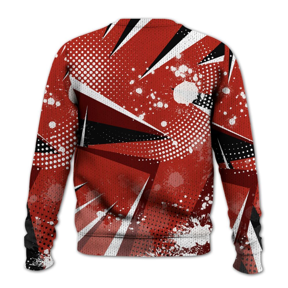 Knitted Sweater To Match SP Firewood Orange 4s - Poly Trust No One Dripping